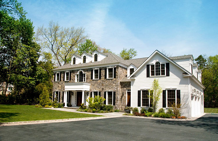 Old World Stone and Clapboard Syosset Home