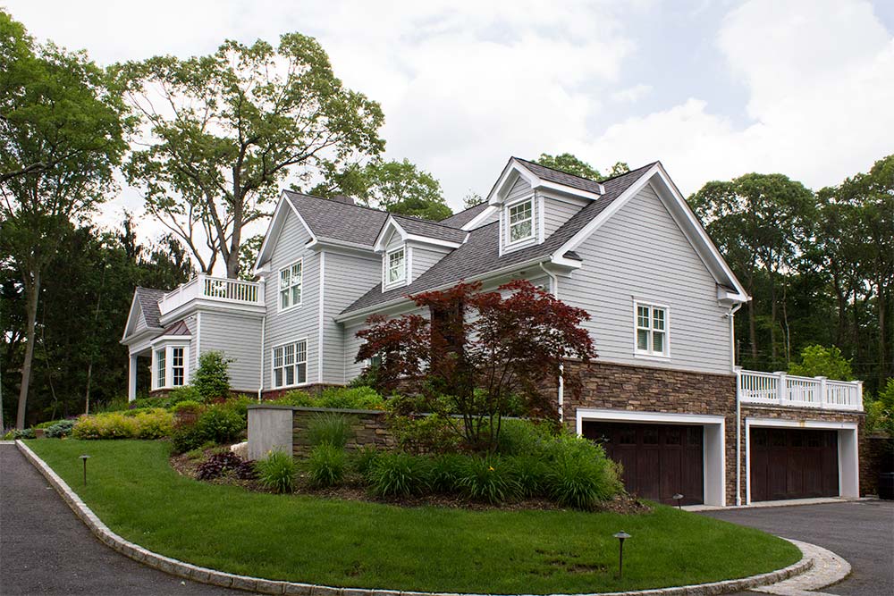 Long Island Home on Hill with Garage Under