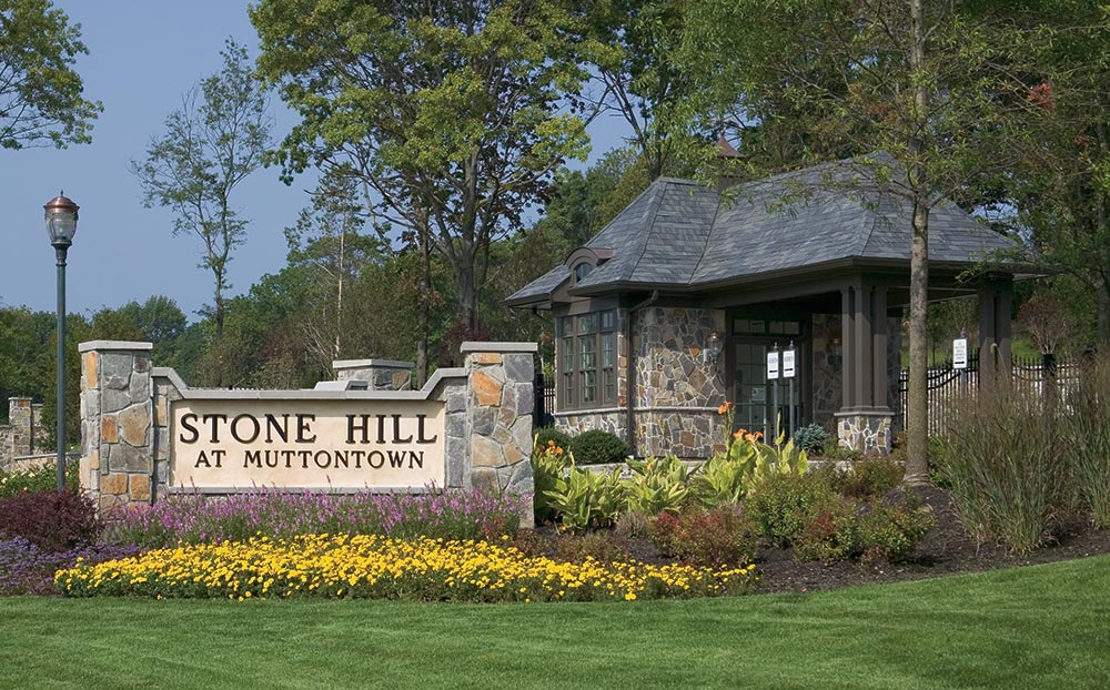 Stone Gatehouse at Muttontown Residential Development